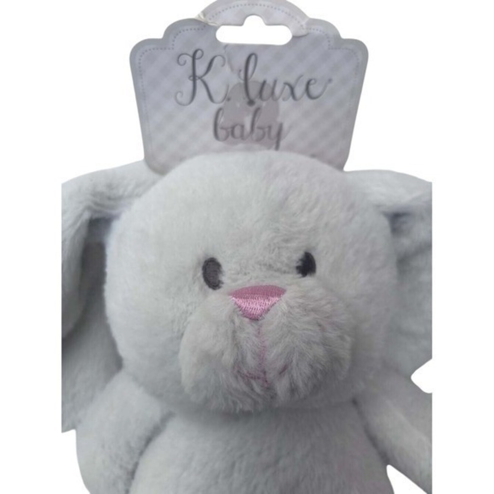 Newborn  Bunny Rabbit Plush Stuffed Animal Rattle & Crinkle Ears BRAND NEW - Picture 2 of 8